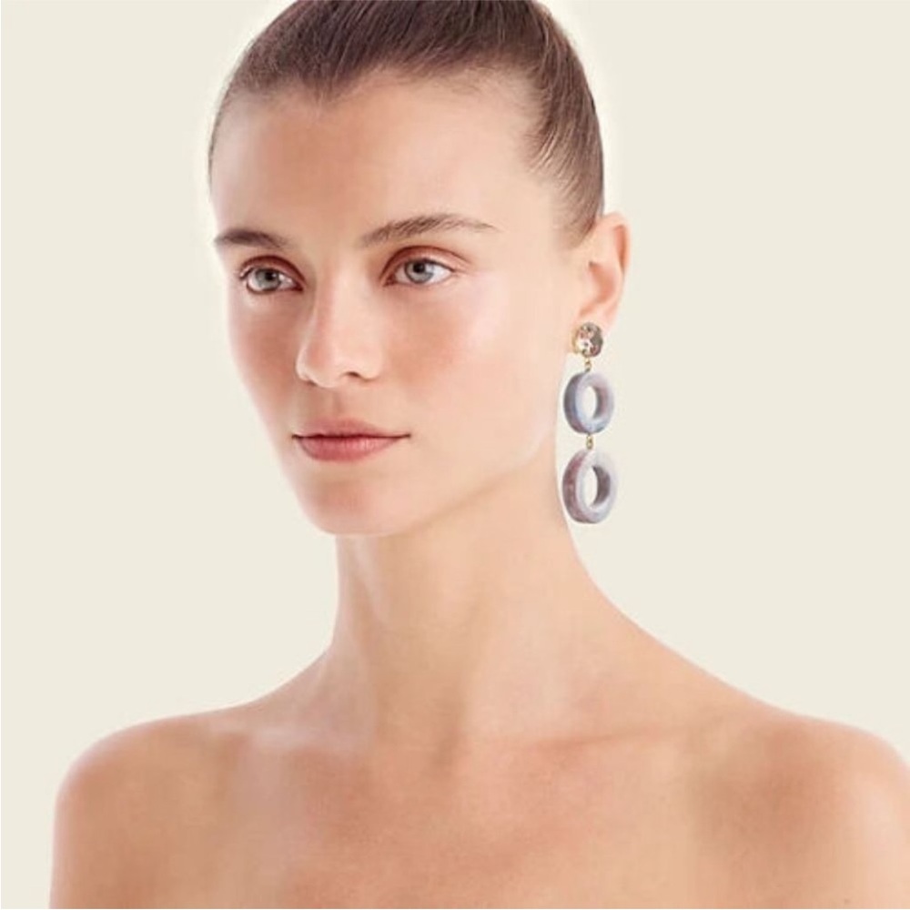 J. Crew Round Drop Dangle Earrings, NWT - Picture 3 of 8